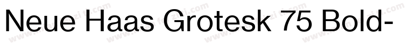 Neue Haas Grotesk 75 Bold字体转换